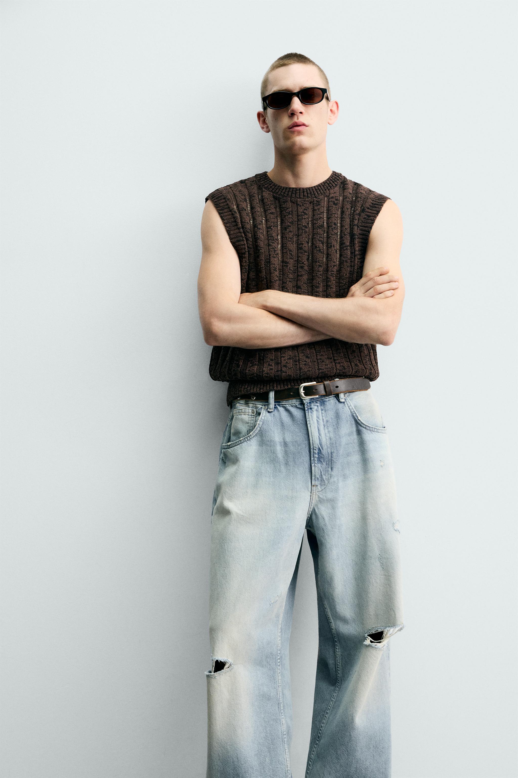 OPENWORK KNIT TANK TOP